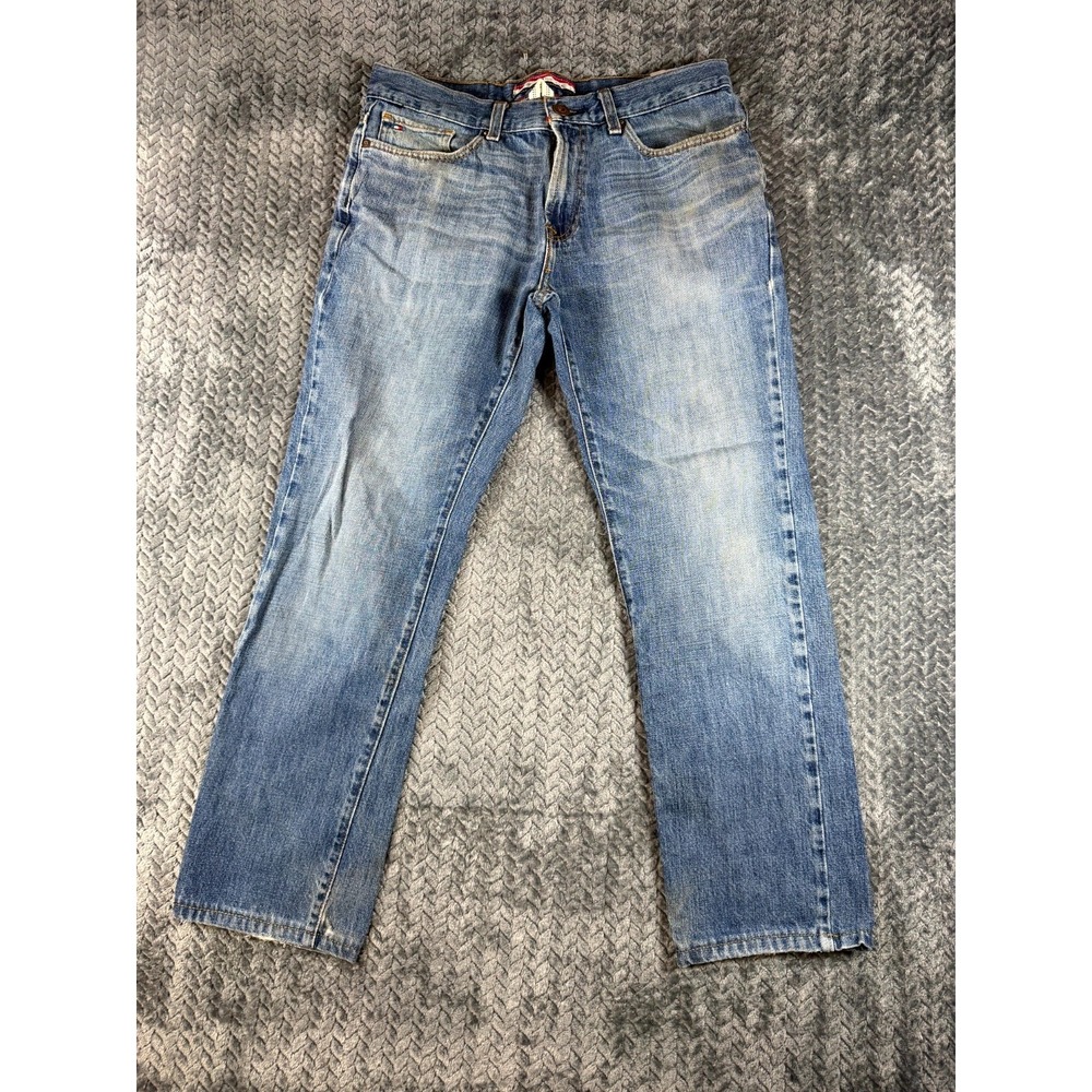 Tommy‎ Hilfiger Straight Jeans Mens 30x30 Blue Denim Cotton Mid Rise Streetwear